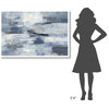 "Clear Water Indigo and Gray" Digital Paper Print by Silvia Vassileva, 50"x34"