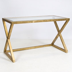Mark Gold Leaf Desk - Desks And Hutches