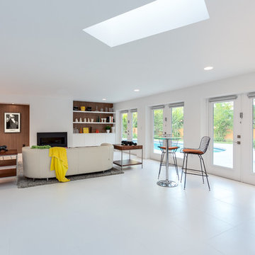 Contemporary Living Area with Skylight — Bird Key Sarasota
