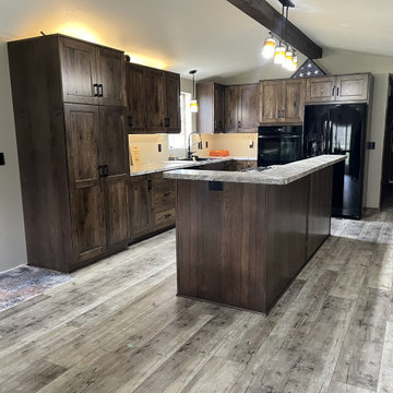 Traditional Kitchen Remodel with New Rustic Hickory Cabinets