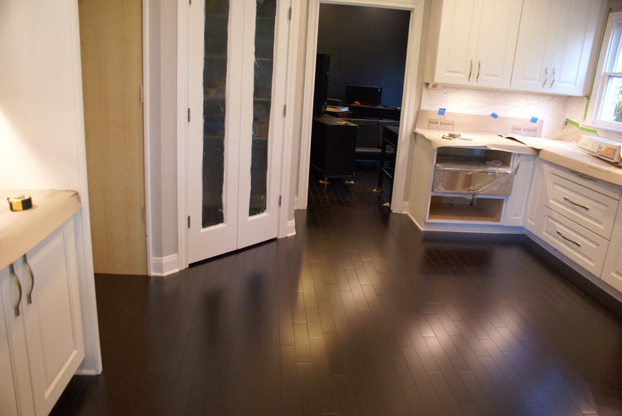 Westlake dark wood floors