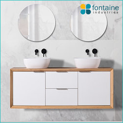 Hamilton Vanity Solid Ash Timber Hardwood with White Set - Products