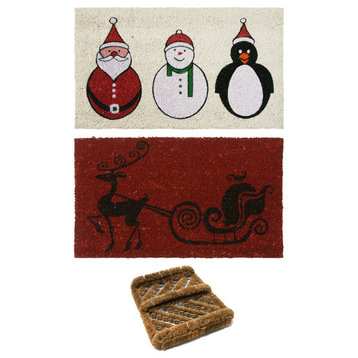 Outdoor Christmas Doormat Kit, Set of 3