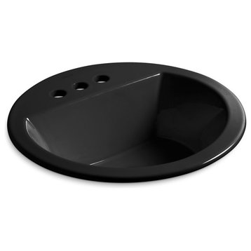 Bryant Round Self-Rimming Lavatory With 4" Centers, Black