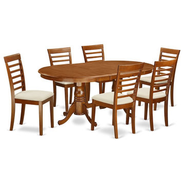 7-Piece Dining Room Set, Table, 6 Kitchen Chairs With Cushion
