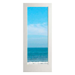 EXTERIOR 1 LITE WHITE PRIMED WITH DUAL CLEAR TEMPERED GLASS FRENCH DOOR (1-3/4") - Windows And Doors