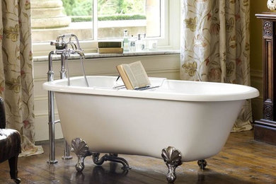 Inspiration for a bathroom in Other with a freestanding tub.