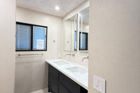 Modern Bathroom Remodel with Walk-In Shower • Los Angeles, CA