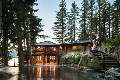 Inspiration for a rustic exterior home remodel in Vancouver