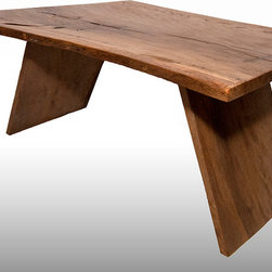 Live Edge Coffee Table With Inlay Details - Living Room Furniture