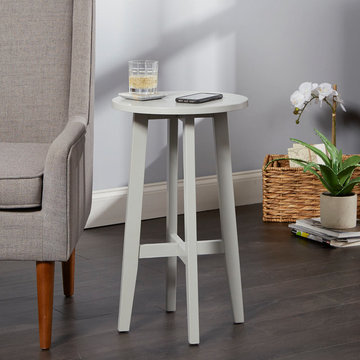 Bella Round Accent Table, Gray