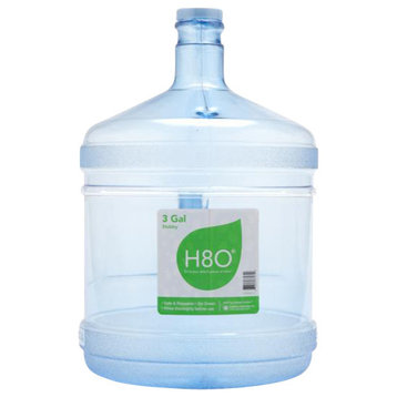 H8O Polycarbonate 3 Gallon Water Bottle With Handle and 48mm Cap