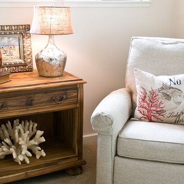Coastal inspired guest room