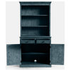 Traditional Dining Hutch With Buffet, Smokey Blue