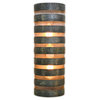 Wine Barrel Wall Sconce - Kundali - Made from retired CA wine barrel rings