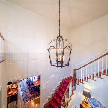 Wainscoting from Floor to Ceiling along Staircase