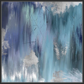 "Turquoise waterfall", Decorative Wall Art, 41.75"x41.75"