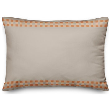 Plaid Orange Stripe 14x20 Spun Poly Pillow