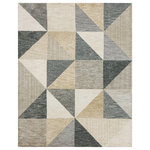 Karastan Rugs - Karastan Rugs Oblique Tan 8' X 10' Area Rug - Designed for Karastan Rugs by Drew and Jonathan Home, the Bowen Collection features a variety of stylish geometric and abstract patterns in versatile color palette combinations. Knitted from premium polyester yarn, this area rug collection features a textured high/low cut and loop pile that makes a luxurious statement in any space. The resilient pile offers sumptuous softness and rich colors with dependable durability designed to thrive in high traffic areas. Available in popular sizes such as 5x8 and 8x10, this area rug collection is a great choice for adding style to a variety of spaces in your home.