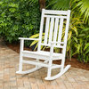 Polywood Estate Porch Rocking Chair, Black