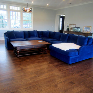 LOCUST VALLEY: 4" SELECT WHITE OAK SUPPLY/INSTALL & FINISH W DARK WALNUT/TRAFFIC