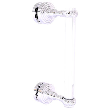 Pacific Grove 8" Twisted Accent Single Side Shower Door Pull, Polished Chrome