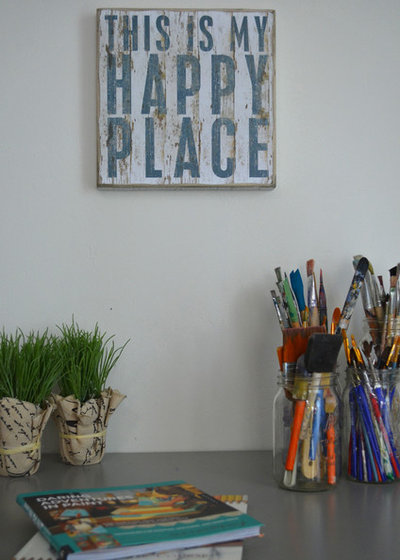 Eclectic Home Office & Library by Sarah Greenman