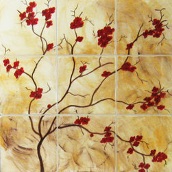 Cherry Branch Tile Murals - Wall And Floor Tile