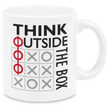 Think Outside the Box Mugs, Set of 4