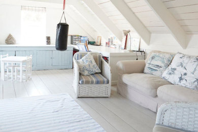Beach style family room photo in San Francisco
