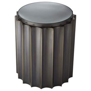 Fluted Column Table, Bronze