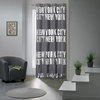 New York City Blackout Curtain Panel, Room Darkening Drapery, 102x55 Inch, Gray, 1 Panel