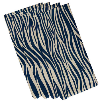 Wood Stripe, Print Napkin, Set of 4, Navy Blue