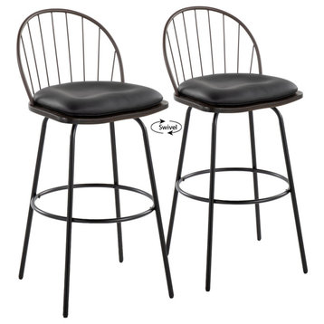 Riley Claire 30" Fixed-Height Barstool, Set of 2