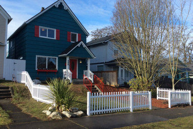 Example of an ornate exterior home design in Seattle