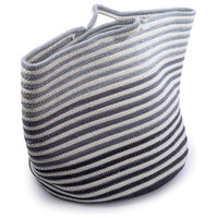 Cotton Basket with Handles, 14.75"x17", White