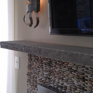 Beachy fireplace