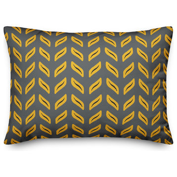 Tire Track Pattern in Yellow Throw Pillow