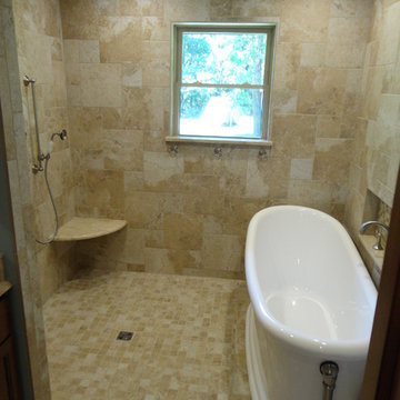 Bathroom with free standing tub