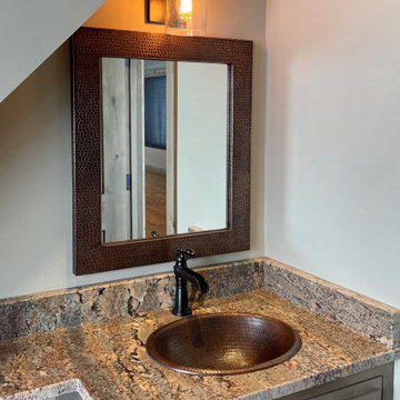 19" Oval Self Rimming Hammered Copper Sink (LO19RDB)