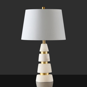 Safavieh Zhang Alabaster Table Lamp White/Gold