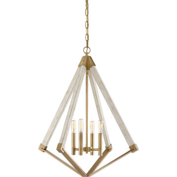 Quoizel VP5204 View Point 4 Light 24"W Chandelier - Weathered Brass