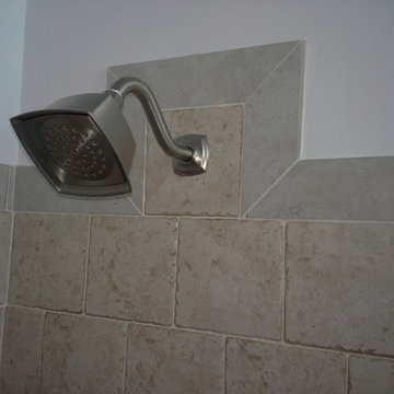 Master and main bathroom with imported Italian porcelin and granite tiles.