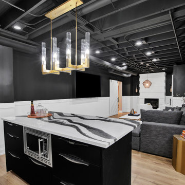 Naperville Modern Rustic Basement