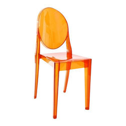 Kartell - Victoria Ghost Chairs, Set of 2, Transparent Orange - Armchairs And Accent Chairs