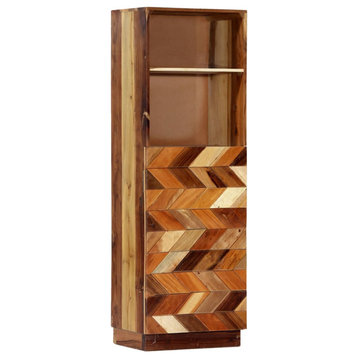 vidaXL Sideboard Side Cabinet with 1 Door and 2 Shelves Solid Reclaimed Wood