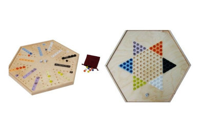 Aggravation and Chinese Checkers Game Board Combo