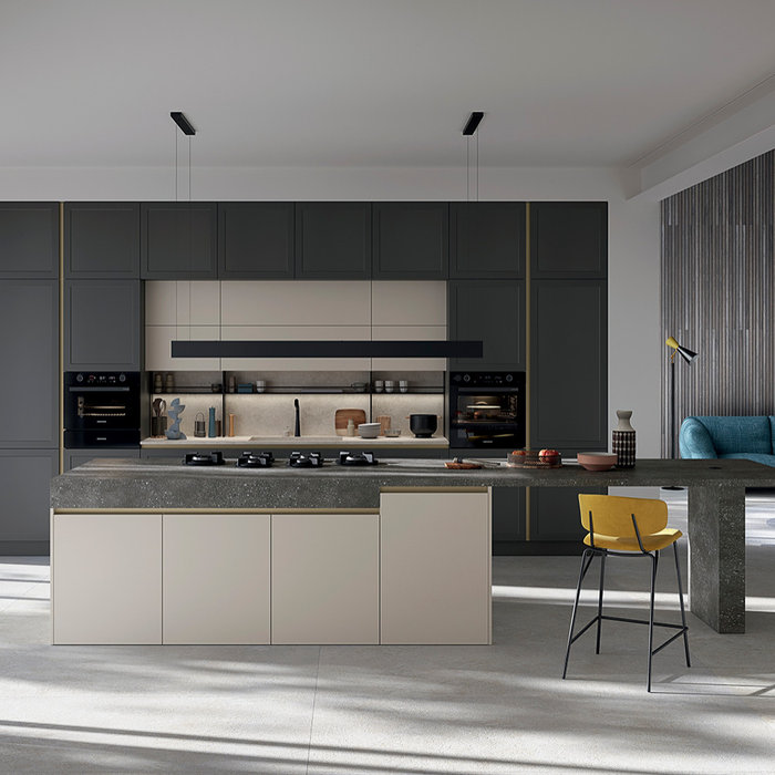 cucina con gole champagne