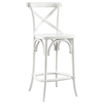 Gear Counter Stool, White