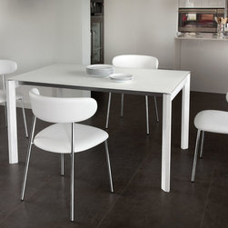 Unice White Extension Table - Dining Tables